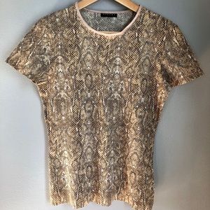 Sisley Snake Print T-Shirt